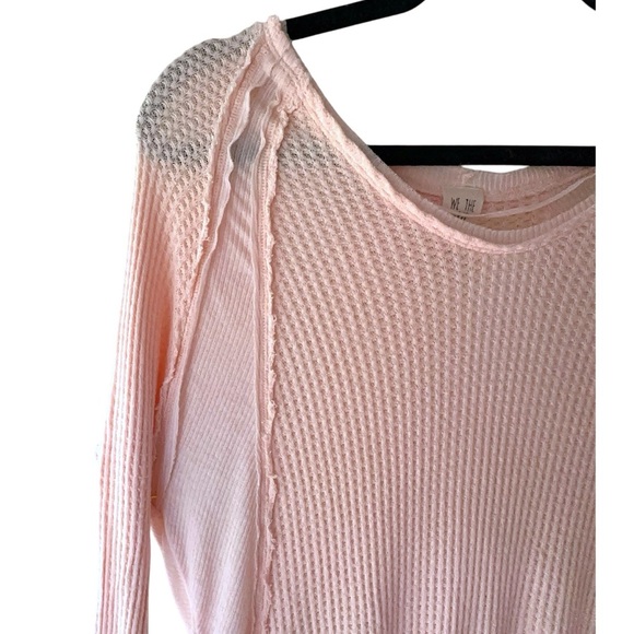 WE THE FREE NWOT WAFFLE KNIT CATALINA THERMAL TOP LONG SLEEVE PEACH | SIZE: XS - Picture 6 of 9